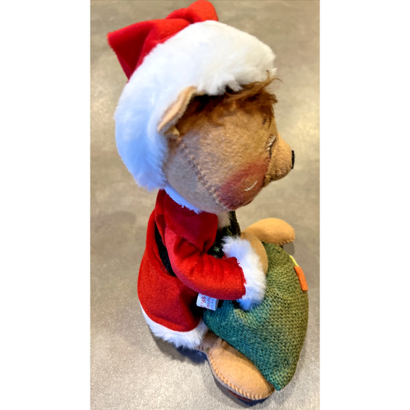 Vintage Annalee Doll Santa Bear Burlap Bag Jolly Christmas - Picture 11 of 12